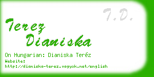 terez dianiska business card